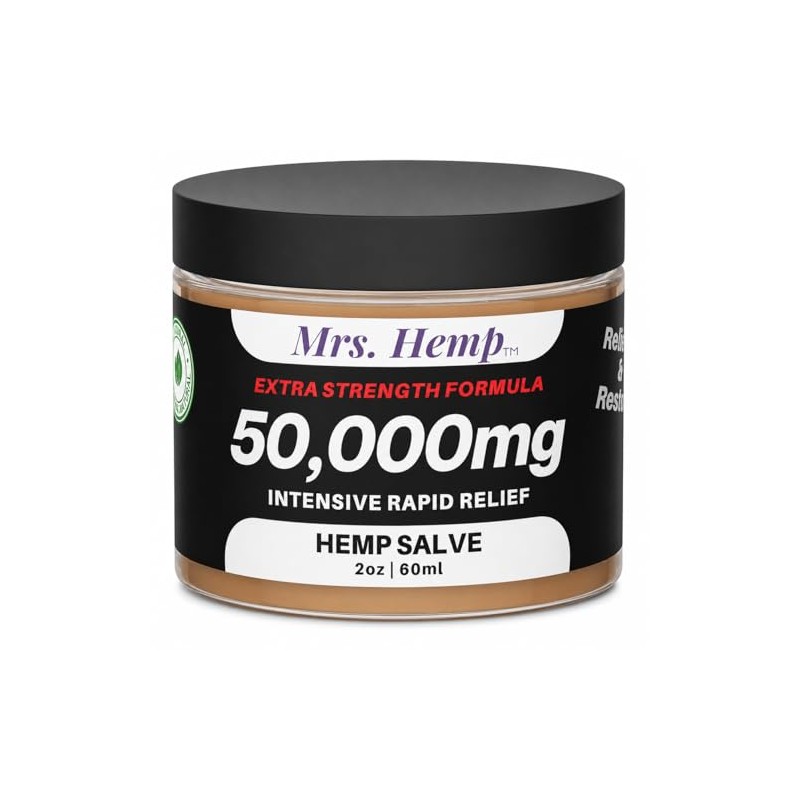 Mrs. Hemp 50,000mg Salve, Whole Body Topical Application for Hands,