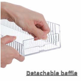 IEEK Acrylic Floating Shelves Display Ledge,15 inch Clear Wall Mounted Storage Shelf with Detachable Baffle for Kitchen/Bathroom/Living Room/Office,Kids Wall Bookshelf and Spice Rack,Set of 4