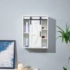 5-Tier Wall Mounted Bathroom Cabinet, White Storage Organizer, Adjustable Door,