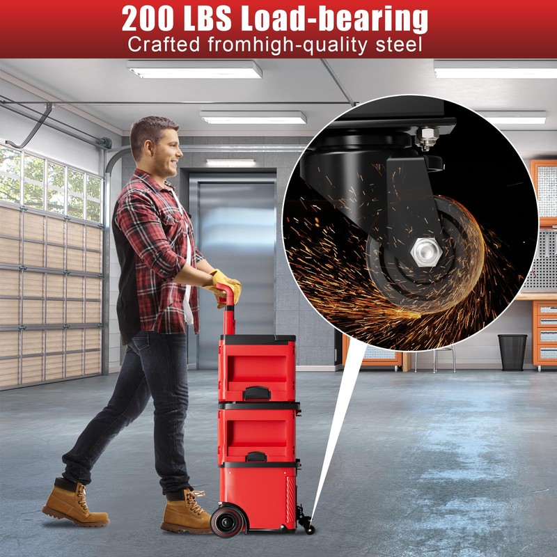 Steel Construction Front Wheels, Packout Caster Wheel kit fit for