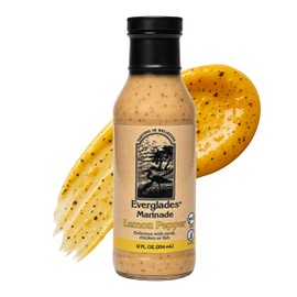 Everglades Lemon Pepper – Bold Blend of Spices & Peppers for Grilling, Broiling & Baking – Flavorful Marinade for Beef, Pork, Poultry & Seafood – 12 oz Bottle