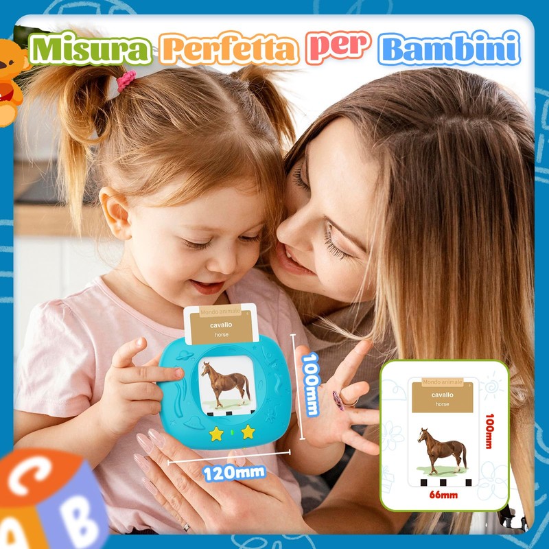 Giochi Bambini 2 Anni, Giochi Montessori, Flashcard in Italiano e
