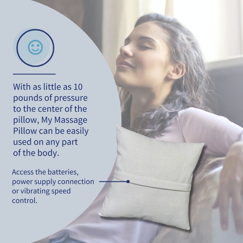 MyMassagePillow- Pressure Activated Massage Pillow for Back, Neck, Feet, &