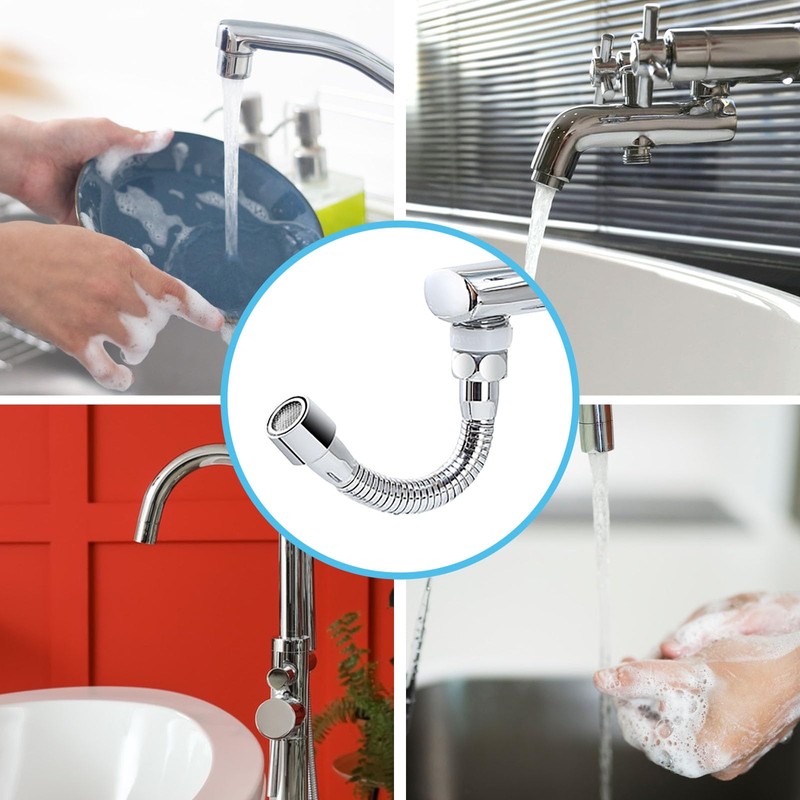 Alovez Tap Extension, 360° Multifunctional Tap Extension, 20 cm Flexibility