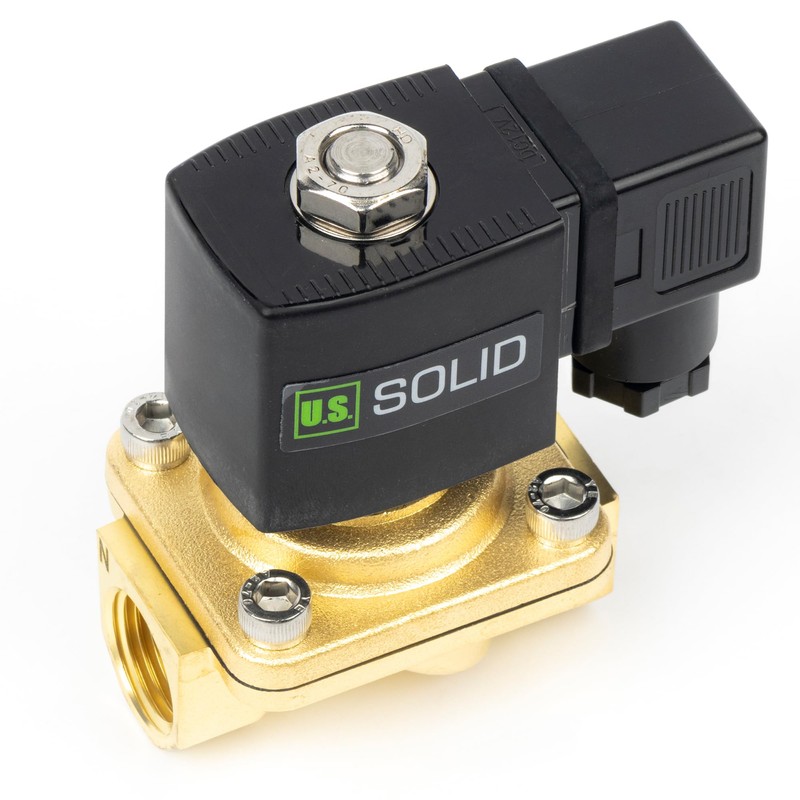 U.S. Solid 1/2 inch solenoid valve - brass DC 12