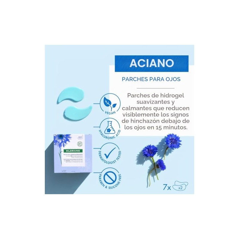 Klorane Parches Suavizantes Ojos Aciano Hidrogel