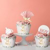 36Pcs Baby Cupcake Wrappers Greenery Baby Shower Greenery Jungle Cupcake