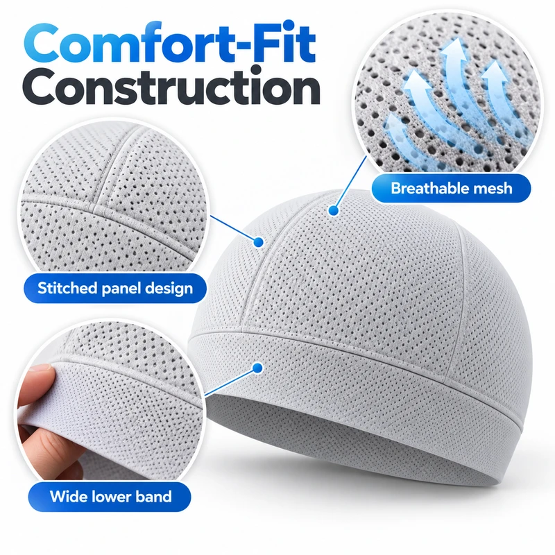 Cooling Skull Cap for Cycling & Running – Breathable Quick-Dry