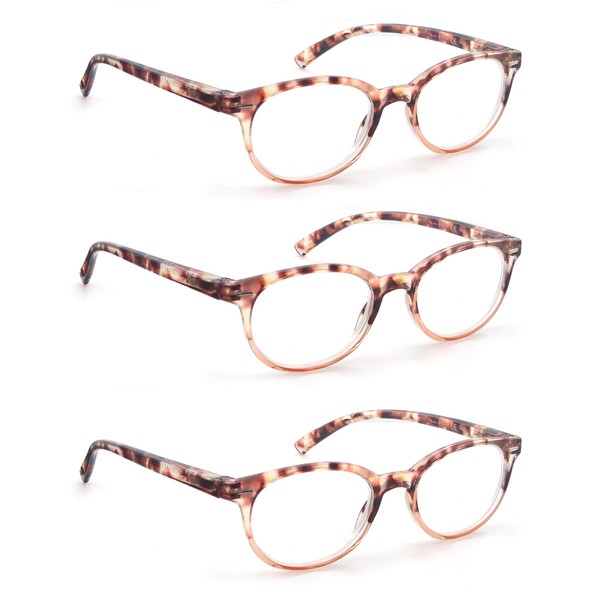 OLOMEE-Gafas de lectura Mujeres Hombres Lectores 3.5 Gafas redondas pequeñas