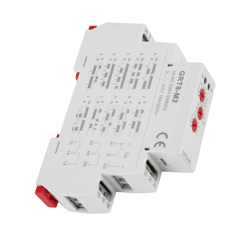 GRT8-M2 Multifunctional Delay Time Relay with 10 Functions DIN Rail