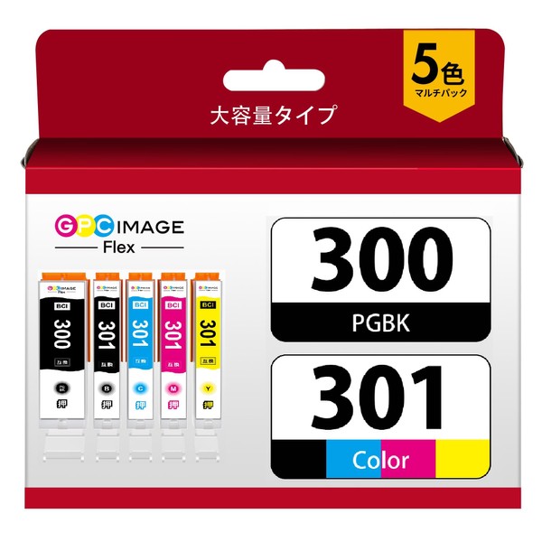 GPC Image Flex BCI-300 BCI-301 ts7530 Ink, High Capacity Canon Ink 300 301, Canon Compatible Ink Cartridge, TS7530, 300 301 Ink for Canon