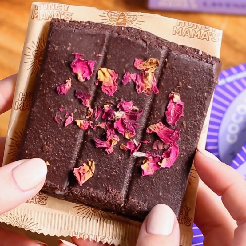 Honey Mama's, Lavender Rose Cocoa Truffle Bars, No Refined Sugar,