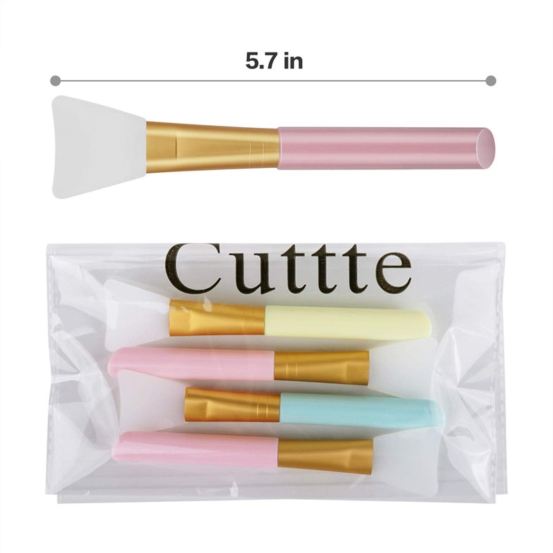 Cuttte 4pcs Silicone Face Mask Applicators, Flexible Facial Mud Masks