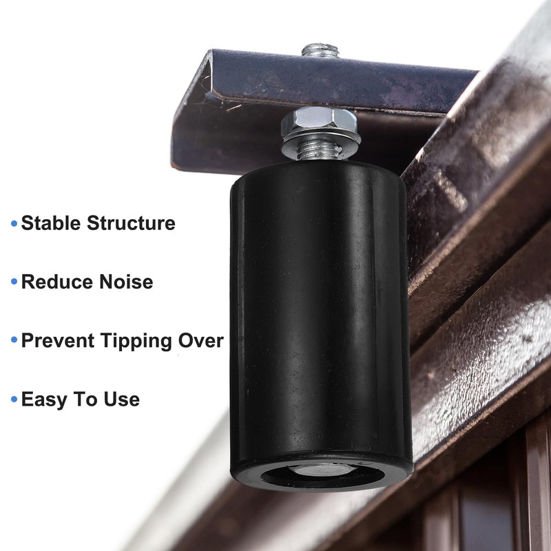 uxcell 4Pcs Slide Gate Guide Roller, 1.7" Nylon Rollers Gate