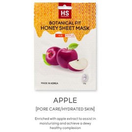LAENITA LAENITA HS BOTANICAL FIT Honey Sheet Mask C Korean Face Mask with Aloe, Hyaluronic Acid & Honey Extract C Hydrating & Soothing C 0.8 oz C Made in Korea (Apple, 1 count(pack of 10))