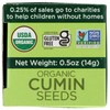 Spicely Organic Cumin Seeds Whole 0.50 Ounce ecoBox Certified Gluten