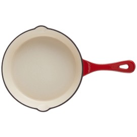 Crock Pot Artisan 8 Inch Enameled Cast Iron Round Skillet, Scarlet Red