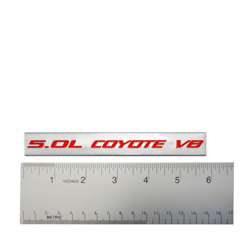 ERPART 2X (Pair/Set) 5.0L Coyote V8 RED on Silver Highly