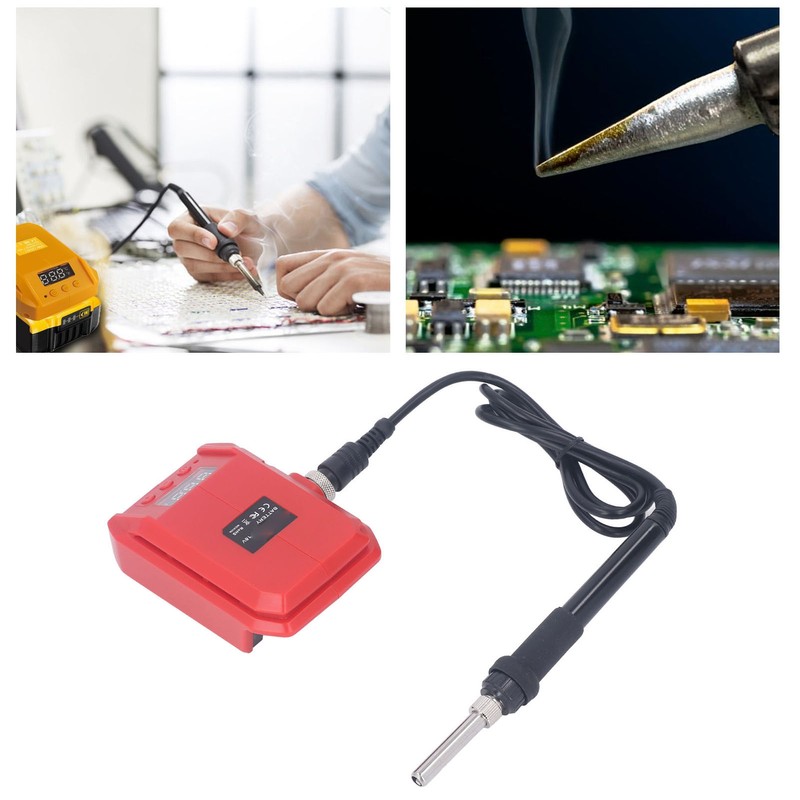 Soldering Iron Digital Display Temp Adjustable Fast Heating Portable DC