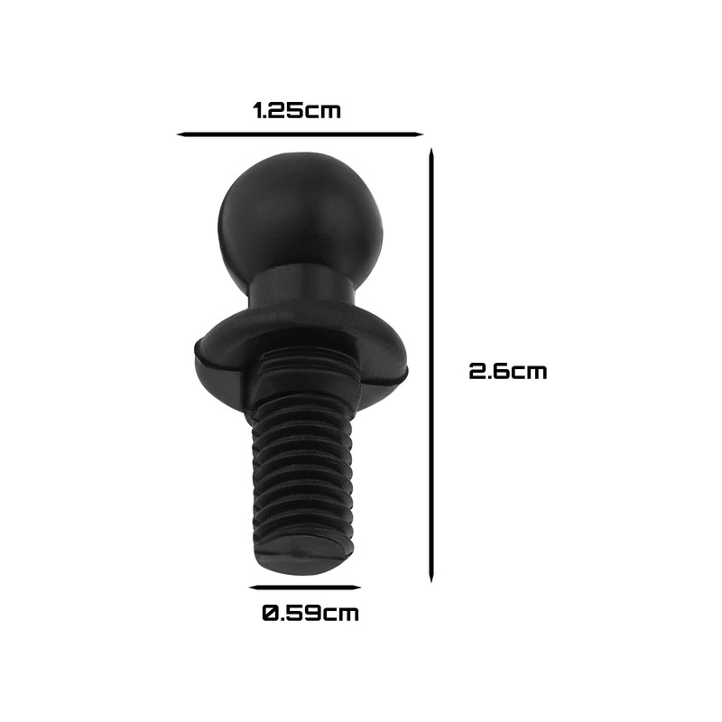 ECSiNG 4pcs Ball Head Screw Fastening Rear Light Threaded Bolt