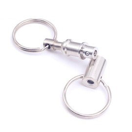 Quick Release Key Ring, Iron Alloy Detachable Keychain, Pull Apart Key Ring, Double Keychain