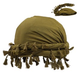 pddstance Tassel Turban for Men,Vintage Twist Head Wraps for Men Satin Lined Head Wraps for Adults Hiking Sports Outdoor Activities (Modal Fabric, Green)