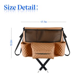 zipelo Car Handbag Holder Between Seats, PU Leather Multi-Pocket Large Capacity Purse Holder, Auto Net Bag Barrier of Backseat Pet Kids, Car Seat Organizers and Storage for Cargo Tissue Cup (Brown)