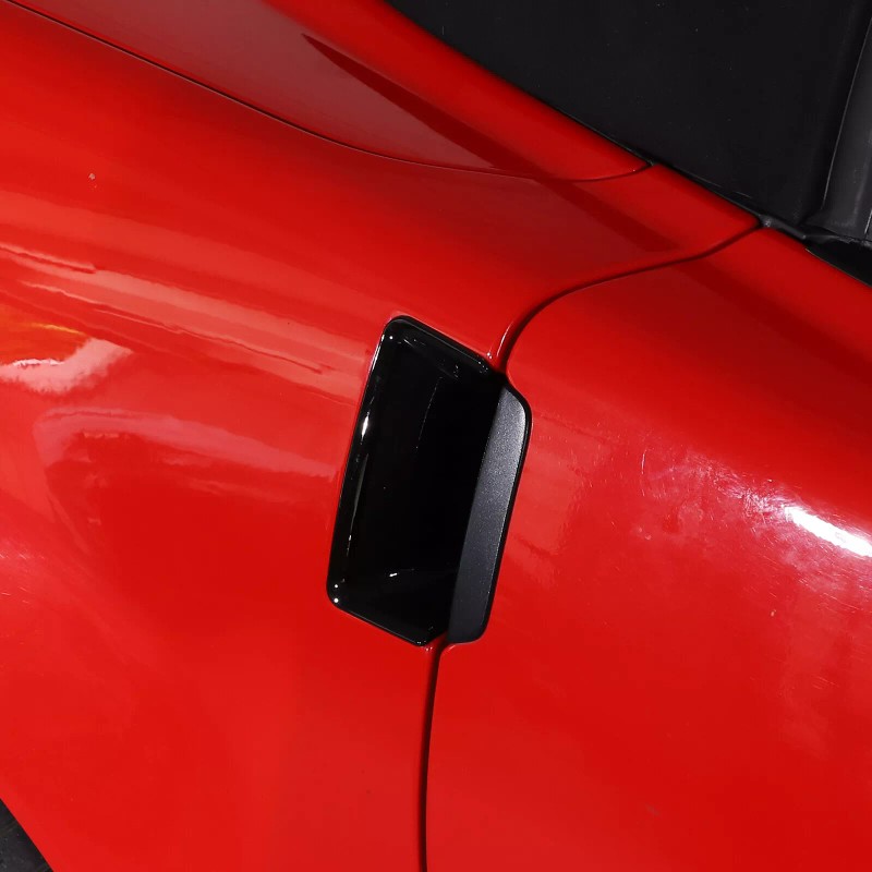 CSKT2022 ABS Gloss Black Door Handle Bezel Overlay Protector Fits