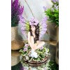 Ebros Gift Whimsical Violet Purple Girl Fairy Sitting On Pansy