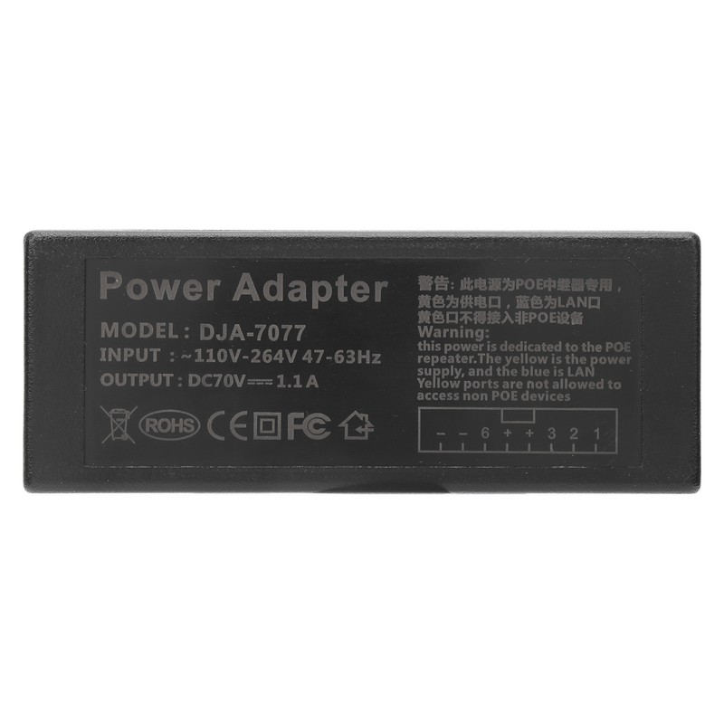 4-Way POE Repeater Power Supply Adapter Injector for CCTV Security