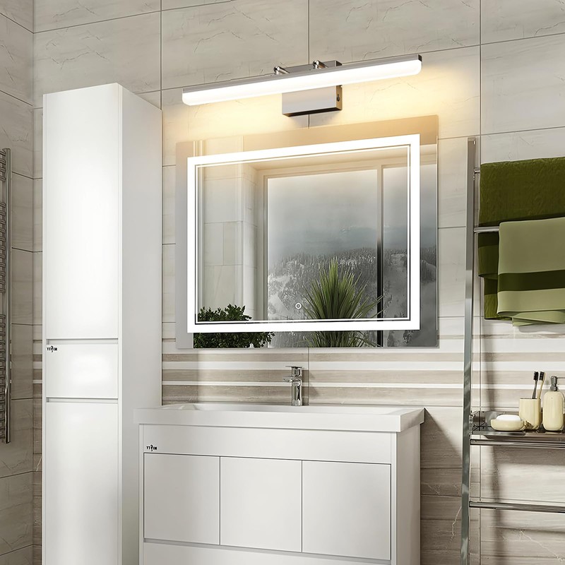 KELIDEN Brushed Nickel Vanity Light 24", 5CCT Dimmable LED Bathroom