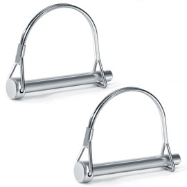 QIMEI-SHOP Folding Pipe Pins with Snap Lock Locking Pin Galvanised Cotter Pins Locking Bolt for Farm Trailer Lawn Garden M12 x 70 mm Pack of 2