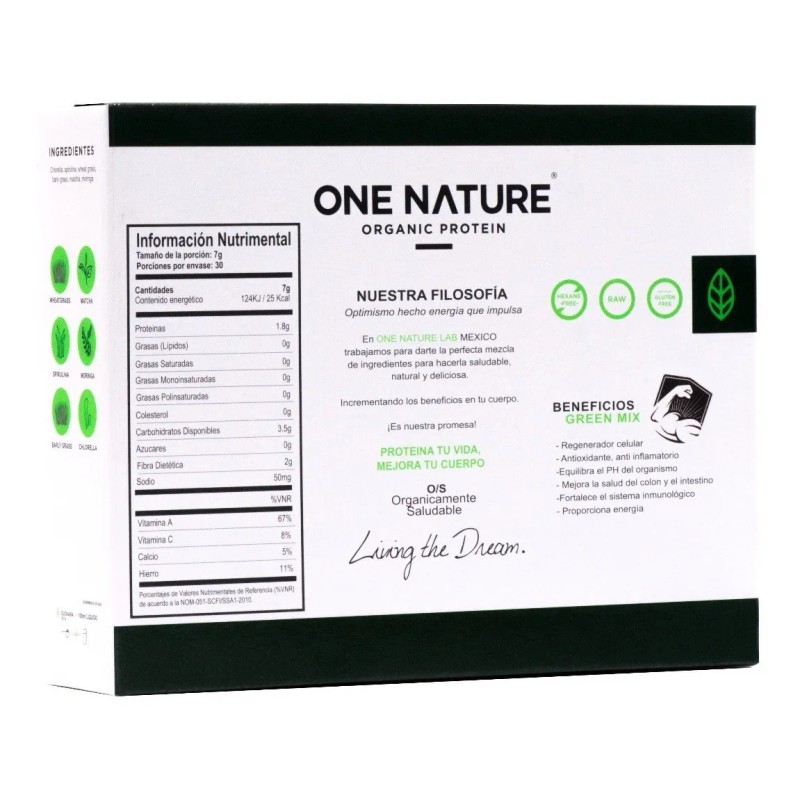 One Nature Green Mix 210 Gr Vegana Certificado Polvo