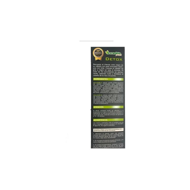 Shampoo Para Canas Con Tinte Para Cabello Color Negro 2