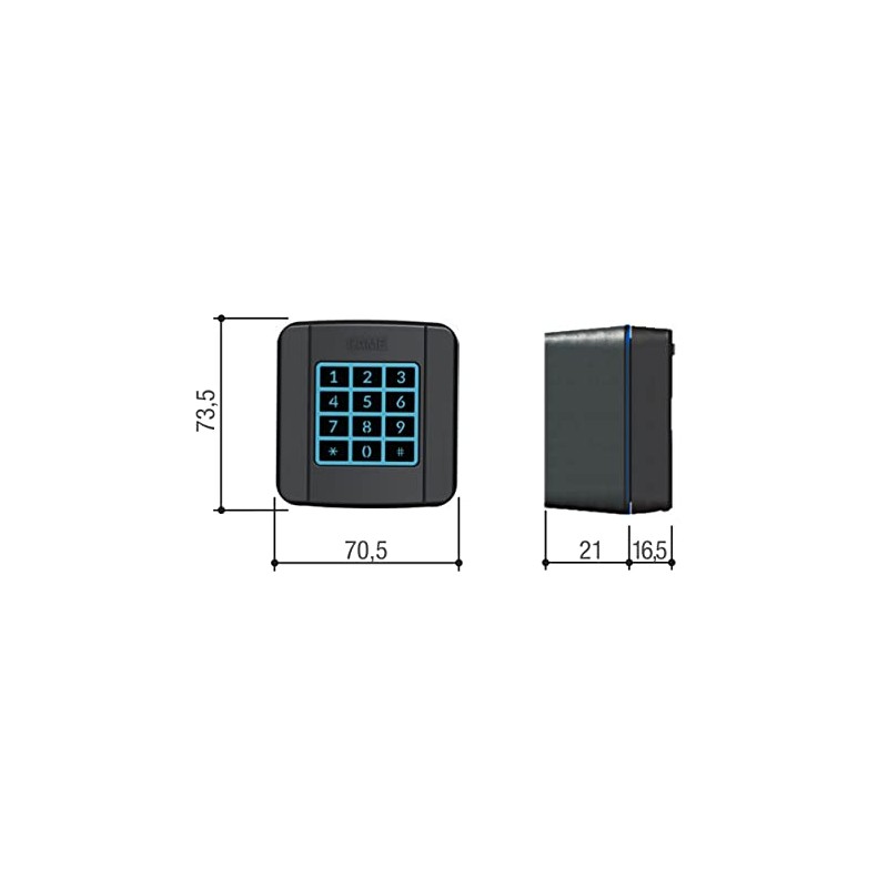 CAME 806SL-0280 Surface Mounted Code Lock with CXN Bus Technology,