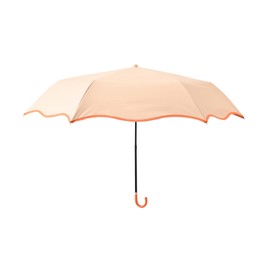 Francfranc Flanc Blackout Wave Piping Folding Umbrella, 19.7 inches (50 cm) (For Rain or Shine), orange