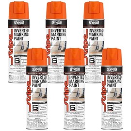 20-657 Seymour Stripe 6-Series Inverted Ground Marking Paint, Fluorescent Orange net 17oz. (Pack of 6)