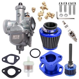 VM22 26mm Carburetor for Predator 212CC 196cc, Compatible with CT200U KT196 Mini Bike, Moto Race Go Kart 6.5HP Baja Warrior Heat MB165 MB200, Air Filter Kit for Freight GX160 GX200 6.5hp (blue)