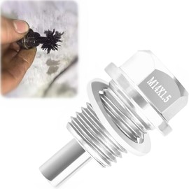 Mtxorvix M14x1.5 Magnetic Oil Drain Plug with Oil Drain Plug Gaskets,Compatible with Ford GM Hyundai Civic Accord KIA Pilot,Professional Oil Drain Pan Plug Car Accessories (silver)