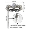 WILOVCOS Womens Masquerade Mask with Stick, Handheld Mardi Gras Mask,Venetian