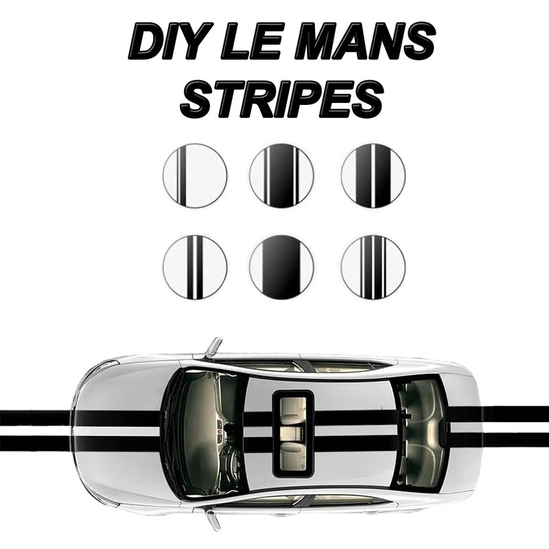 Arespark - Rollo de vinilo negro brillante, kit de cintas