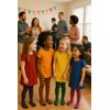 MYSASI Children's Striped Tights Size. 6-8 years. Red and Black.