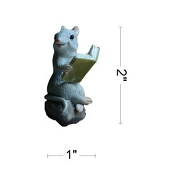Gemmia Miniature Fairy Garden Book Lover Reading Figurine- Love Study Mouse