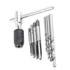 9PCS/Set Threading Tapping Tool Kit,M3x0.5/M4x0.7/M5x0.8/M6x1.0 Screw Taps T-Handle Tap Wrench