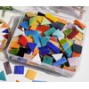 Lanyani 2.4lb Bulk Extra-Large Mosaic Glass Tiles, 350 Pieces, Opaque