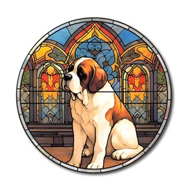 Yoonek Graphics Saint Bernard Dog Vinyl Decal Sticker for Car, Laptop, Tumbler, More. #004057