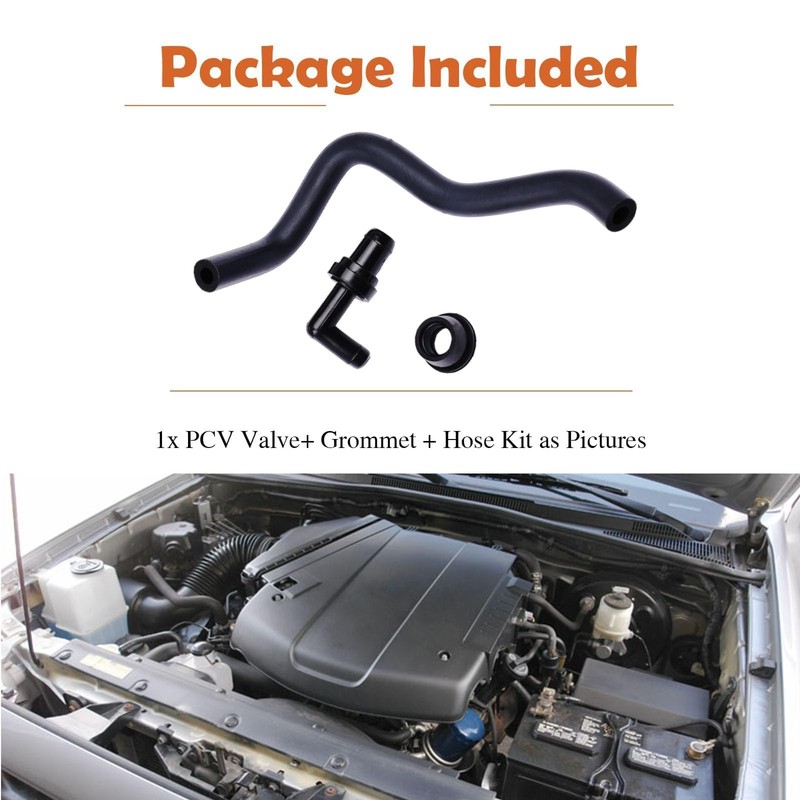 PCV Valve 90°+ Grommet + Hose Kit Fit for Toyota