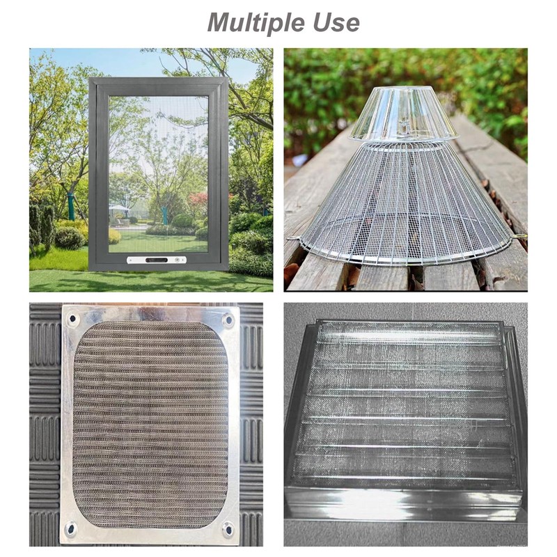 YAGJIA 6PACK 304 Stainless Steel Metal Mesh Screen, 12"x8"(30x21cm) Vent