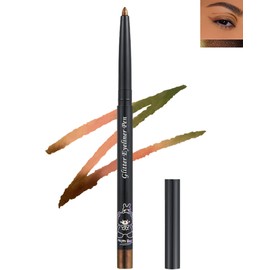 Glitter Colored Eyeliner Gel Pencil, Chameleon Metallic Shimmer Brown Gel Eyeliner Pen, Longlasting Waterproof Eye Liner Eyeshadow Cream Stick for Women Makeup, delineador de ojos contra el agua-06#