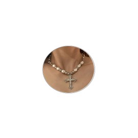 Pearl Cross Necklaces for Women Gothic Cross Pendant Necklaces Hip Hop Cross Choker Necklace Punk Necklaces Jewelry Gifts (A)